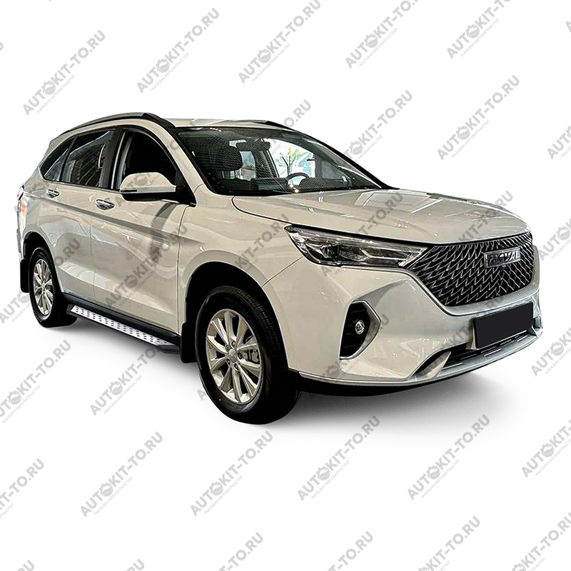 Пороги алюминиевые "БМВ стиль" для Haval M6 2023+